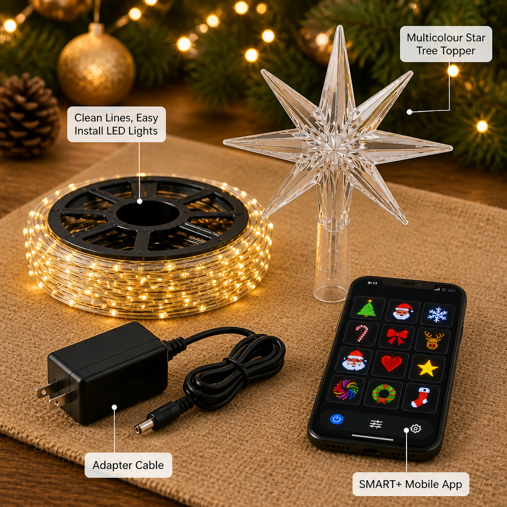 JingleGlow SMART+ Christmas Tree Lights